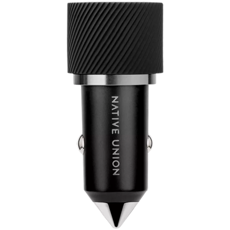 NATIVE UNION Προσαρμογέας Αυτοκινήτου 2*USB/USB-C, 30 βατ, Μαύρος USB 2.0 (τύπος A), USB Τύπου-C — Εικών №2