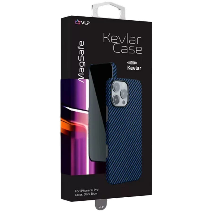 Protective Case VLP Kevlar Case with MagSafe Dark Blue for iPhone 16 Pro — Image №3