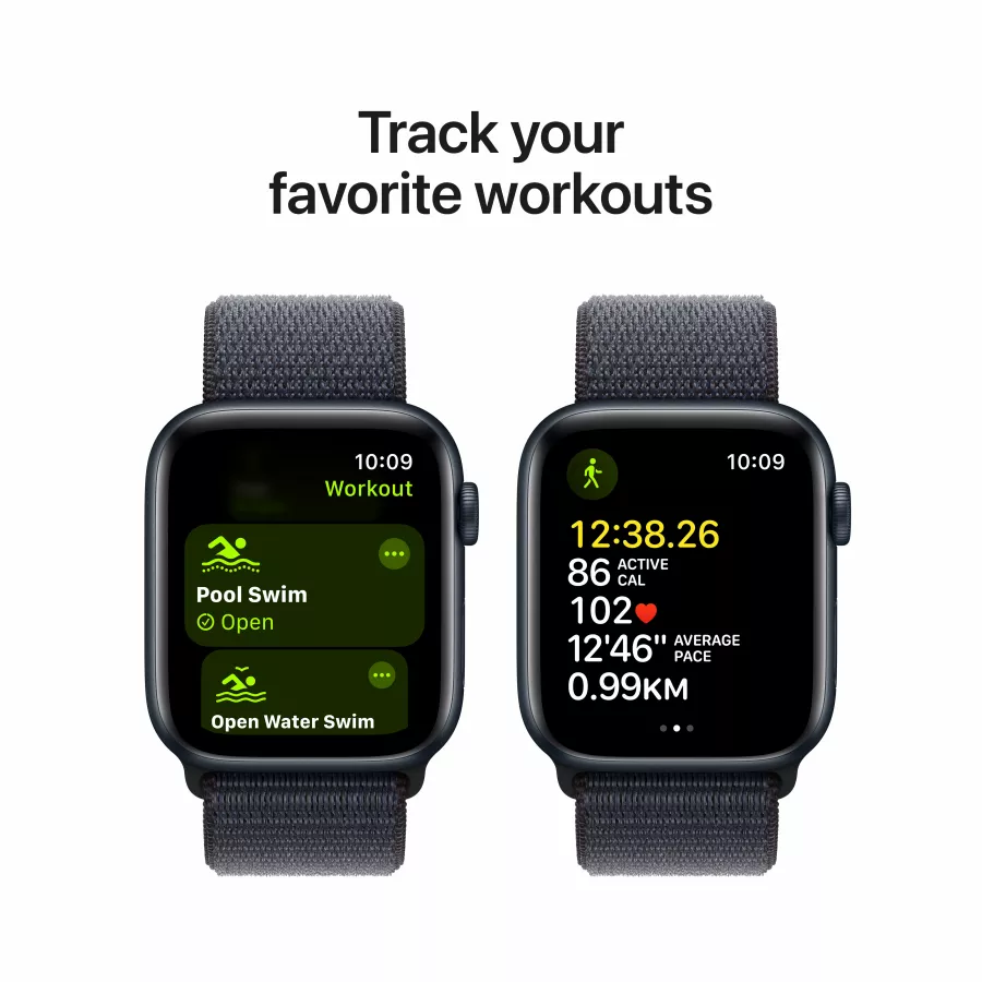 Apple Watch SE GPS Gen.2 (2024), 44mm, Midnight, Ink Sport Loop — Image №6
