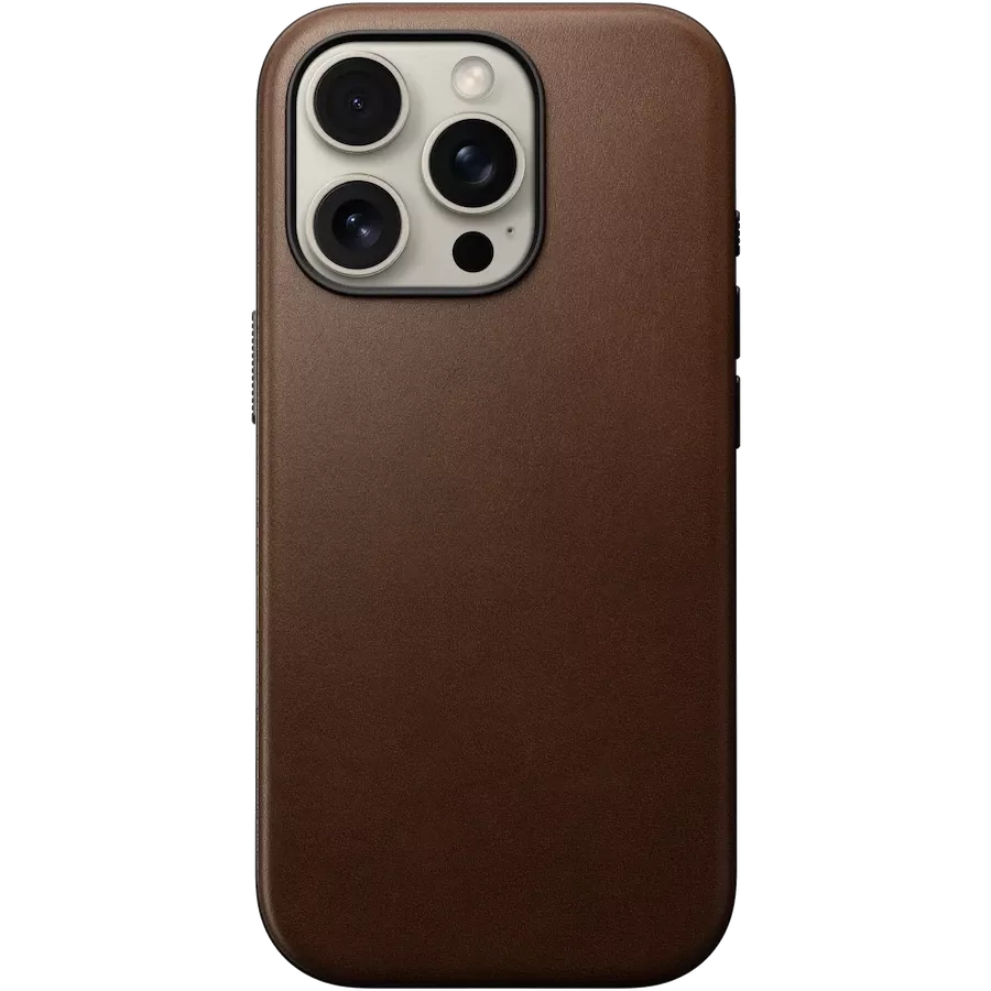 NOMAD Case Modern Leather with MagSafe, Brown for iPhone 16 Pro — Image №1