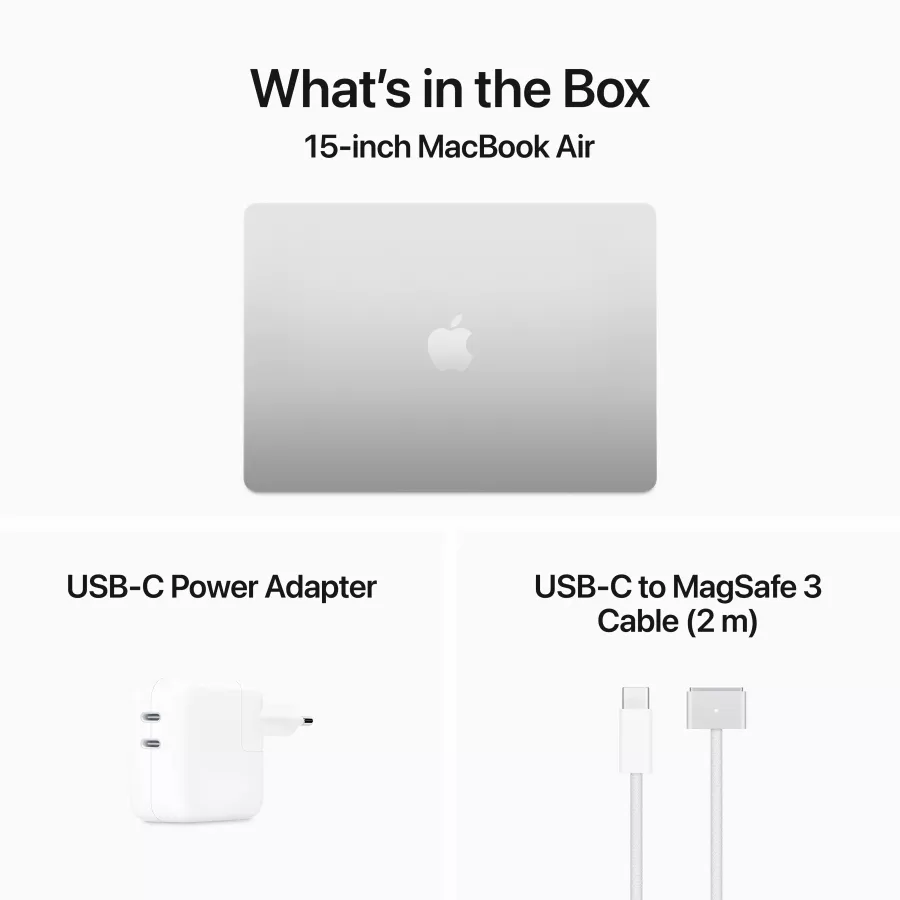 Apple MacBook Air 15.3"  Apple M3 (8C CPU/10C GPU), 8 GB, 256 GB, Silver, 2024 — Image №9
