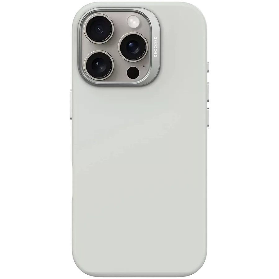Husă DECODED din silicon cu MagSafe pentru iPhone 16 Pro, Stone Gray — image №1