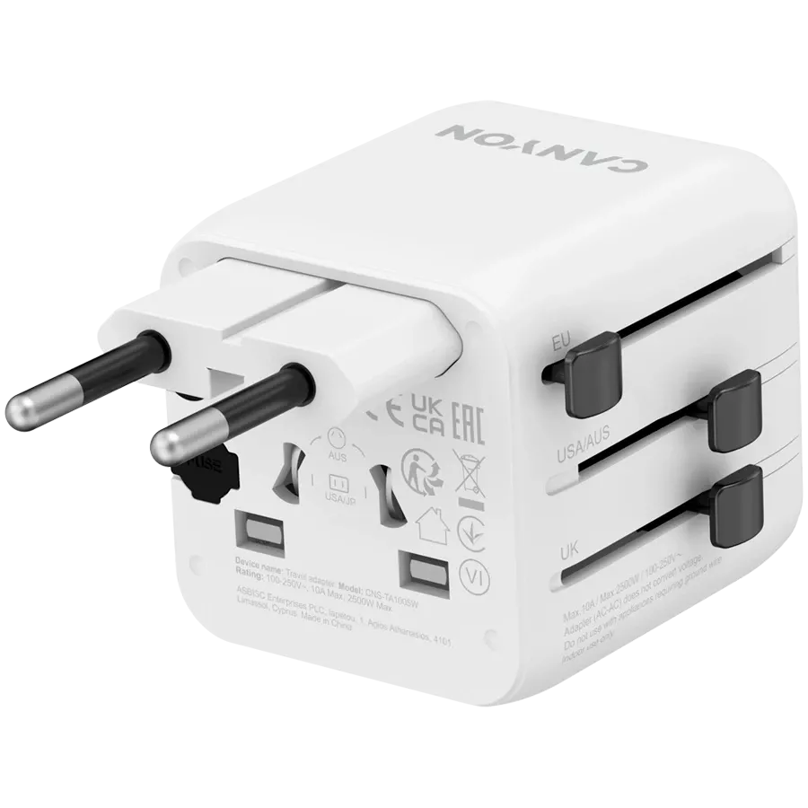 CANYON Power Adapter, White — Image №5 CANYON Power Adapter, White — Image №5