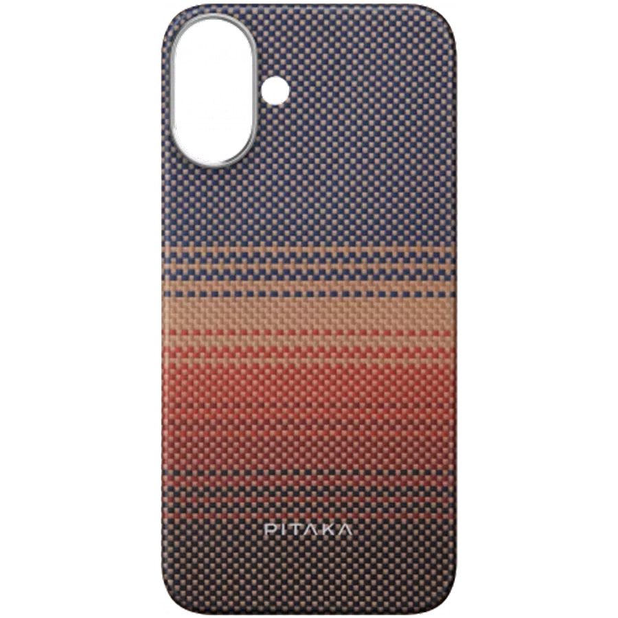 Husă PITAKA Tactile Woven cu MagSafe pentru iPhone 16 Plus, Sunset — image №1