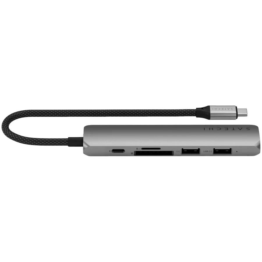 SATECHI  Slim 6 Multiport  Многопортовый адаптер  Space Gray — Изображение №4