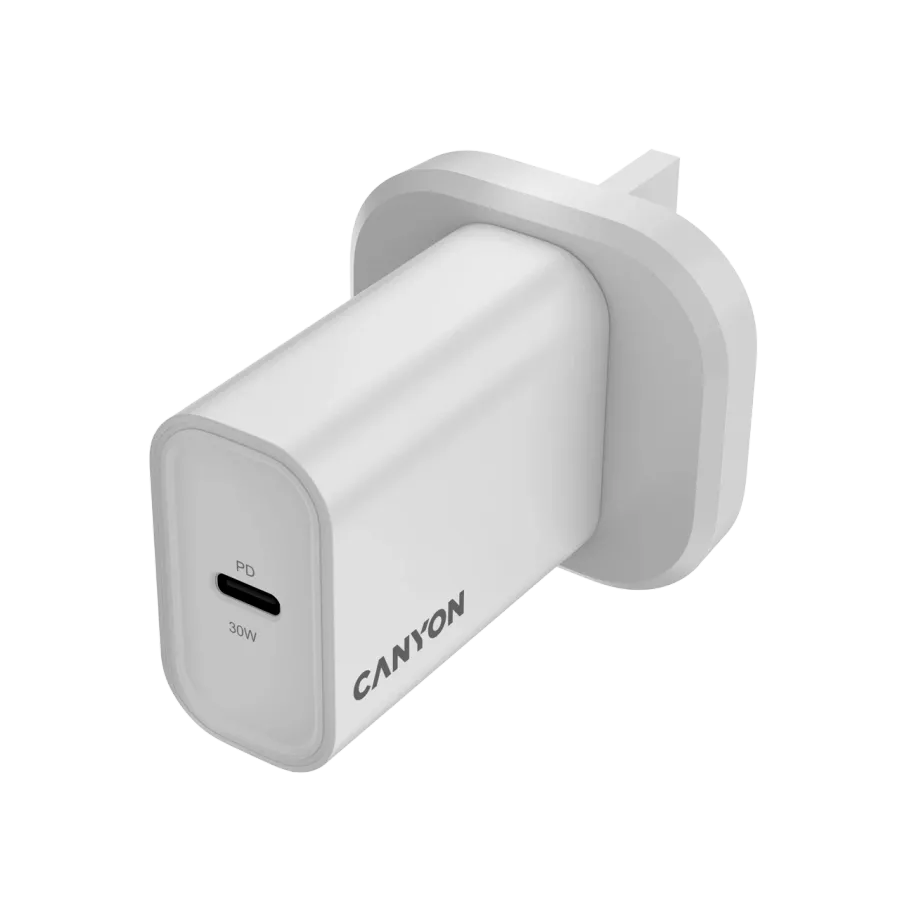 CANYON OnCharge 30CL UK Power Adapter USB-C, 30 W, White — Image №3