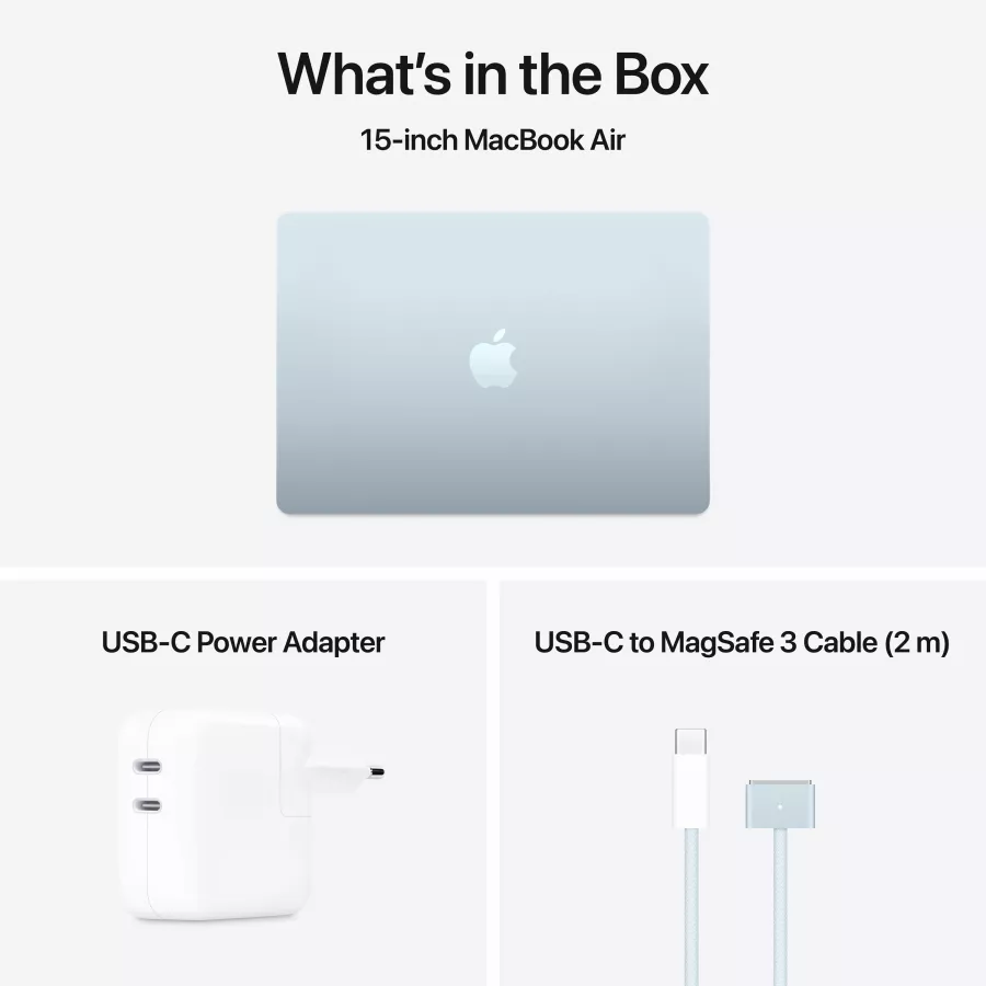 Apple MacBook Air 15.3"  Apple M4 (10C CPU/10C GPU), 24 GB, 512 GB, Sky Blue, 2025 — Image №9