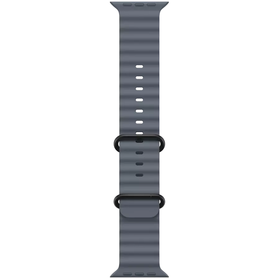 Apple 49mm Ocean Band - Black Titanium Finish Band Ocean Band Anchor Blue for Apple Watch 44/45/46/49 mm — Image №1 Apple 49mm Ocean Band - Black Titanium Finish Band Ocean Band Anchor Blue for Apple Watch 44/45/46/49 mm — Image №1