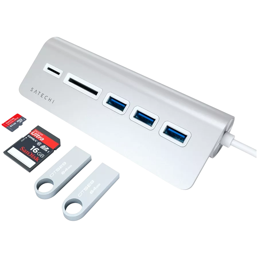 SATECHI  USB Хаб  Серебристый — image №4