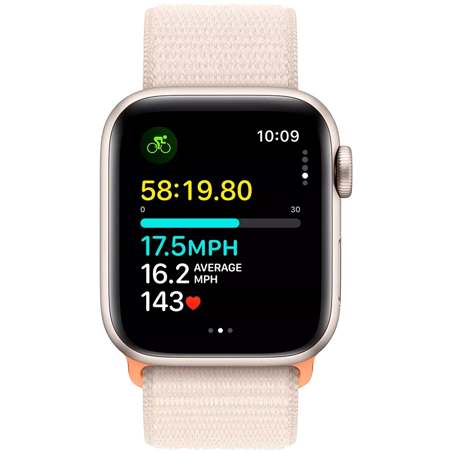 Apple Watch SE GPS Gen.2 (2023), 40millimetr, Starlight, Starlight Sport Loop — Изображение №6
