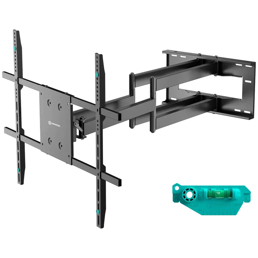 Full Motion TV Wall Mount ONKRON for 42" to 110" Screens up to 99,7 kg, Μαύρο — Εικών №1