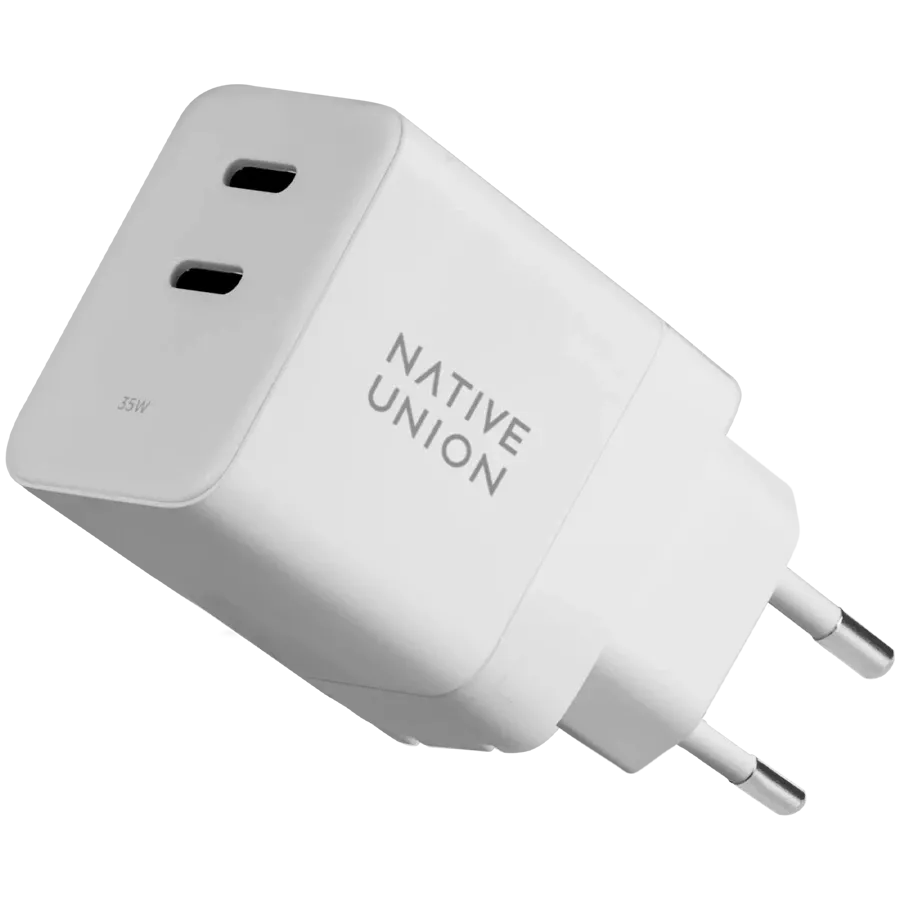 Адаптер питания NATIVE UNION 2*USB-C, 35 Вт — Изображение №1