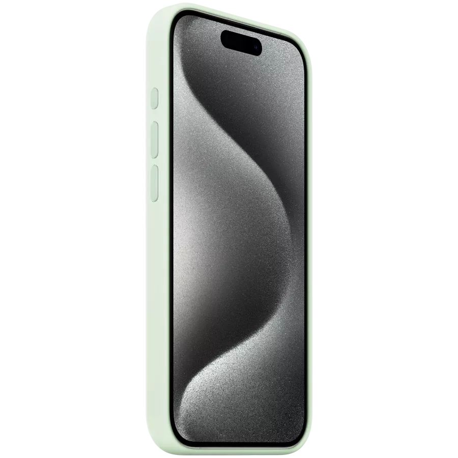 APPLE Silicone Case with MagSafe Soft Mint for iPhone 15 Pro — Image №2