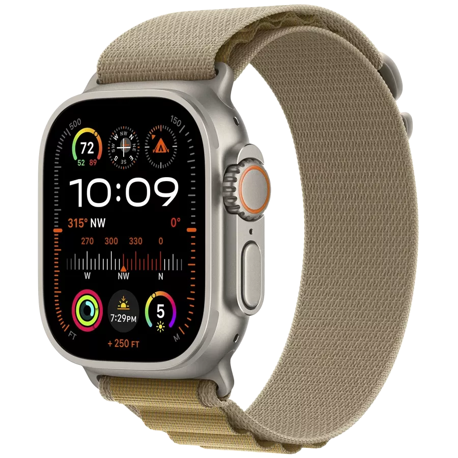 APPLE 49mm Alpine Loop - Natural Titanium Finish Band Alpine Loop - Natural Titanium Finish Tan for Apple Watch 44/45/46/49 mm — Image №2