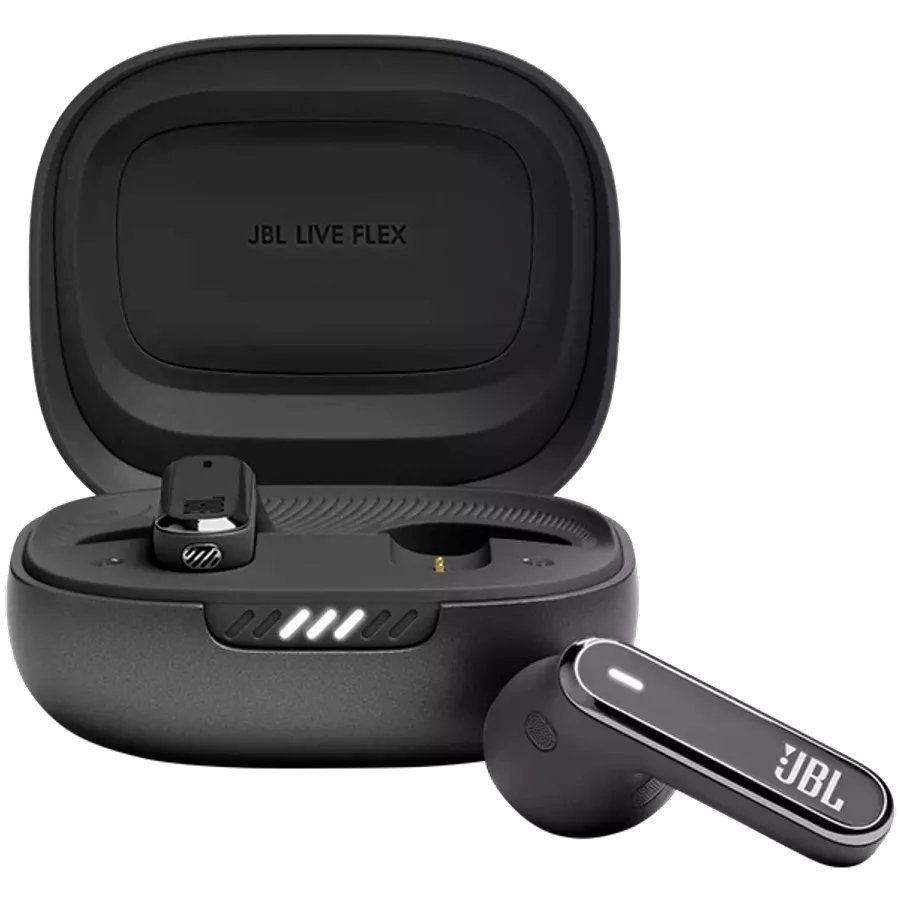 JBL Live Flex {Тамақ} Құлаққаптар, Қара — image №1