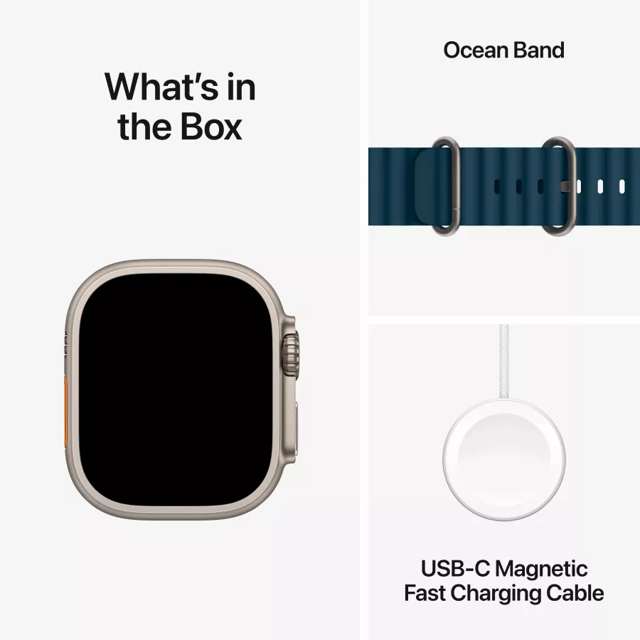 Apple Watch Ultra Series 2 GPS + Cellular, 49mm, Natural, Blue Ocean Band — Image №9