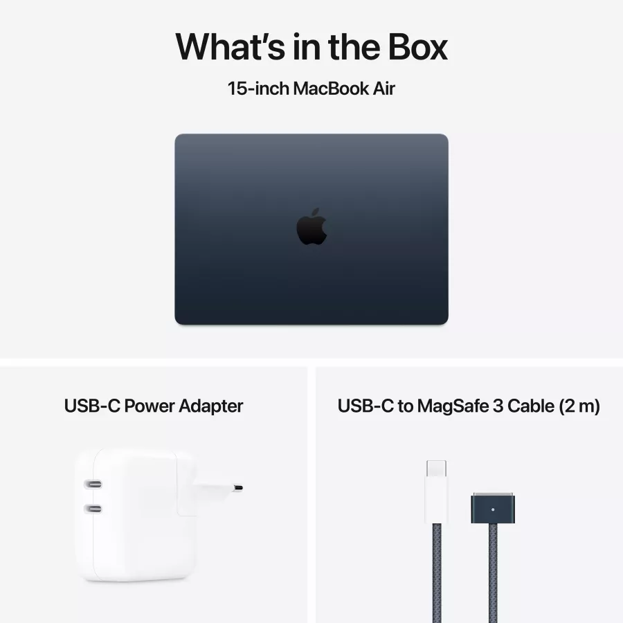 Apple MacBook Air 15.3"  Apple M4 (10C CPU/10C GPU), 16 GB, 256 GB, Midnight, 2025 — Image №9