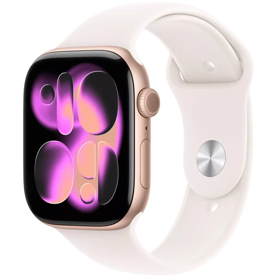 Apple Watch Series 11 GPS, 46mm, Rose Gold Aluminium, Light Blush Sport Band, M/L — Image №1