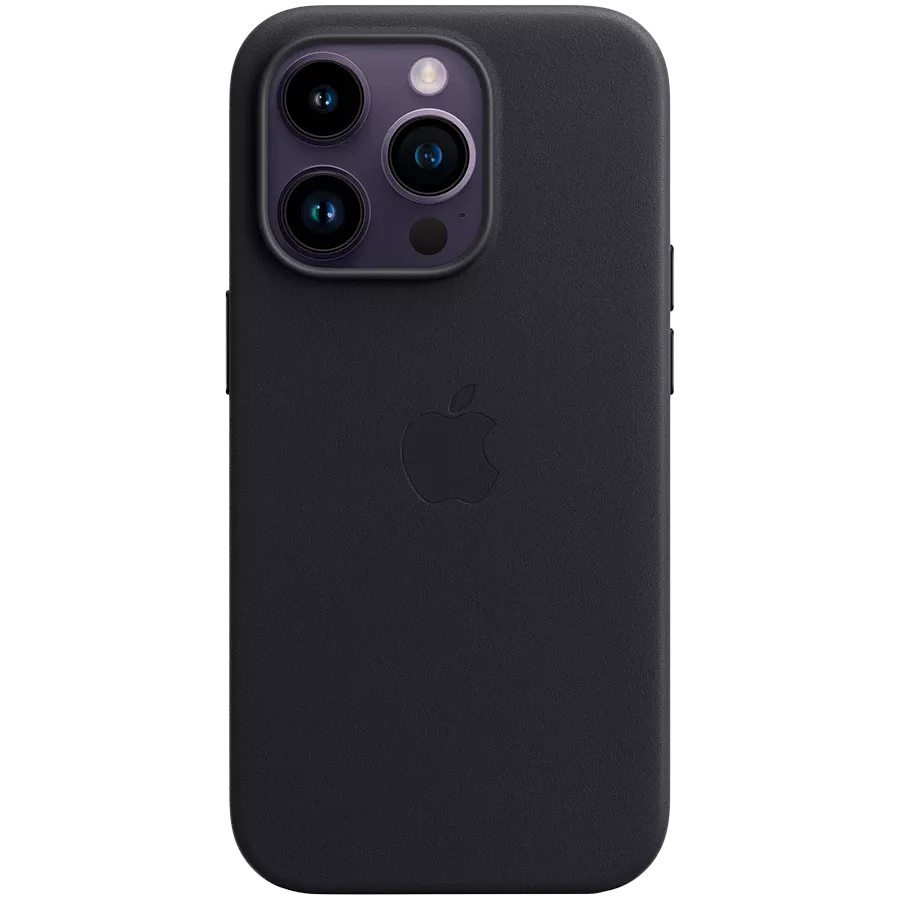 Θήκη APPLE Leather Case with MagSafe με MagSafe, Μεσάνυχτα for iPhone 14 Pro — Εικών №1