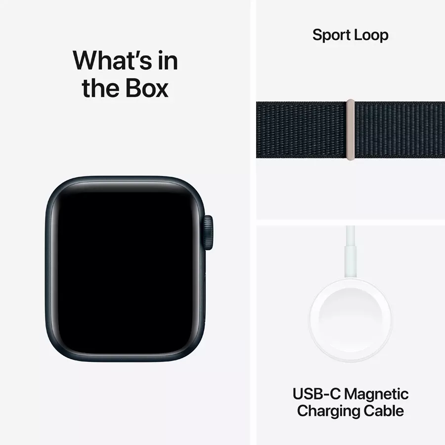Apple Watch SE GPS Gen.2 (2023)  Midnight Sport Loop, 40mm, Midnight — Image №8