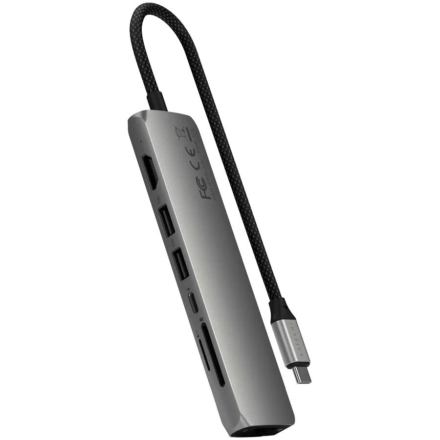 SATECHI  Slim 7 Multiport  Multiport Adapter  Space Gray — Image №1
