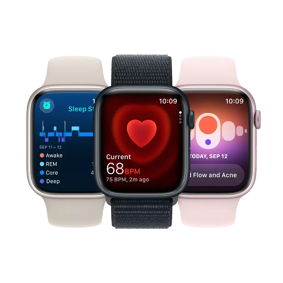 Apple Watch Series 9 GPS, 41мм, Спортивный ремешок PRODUCT(RED), M/L — image №7