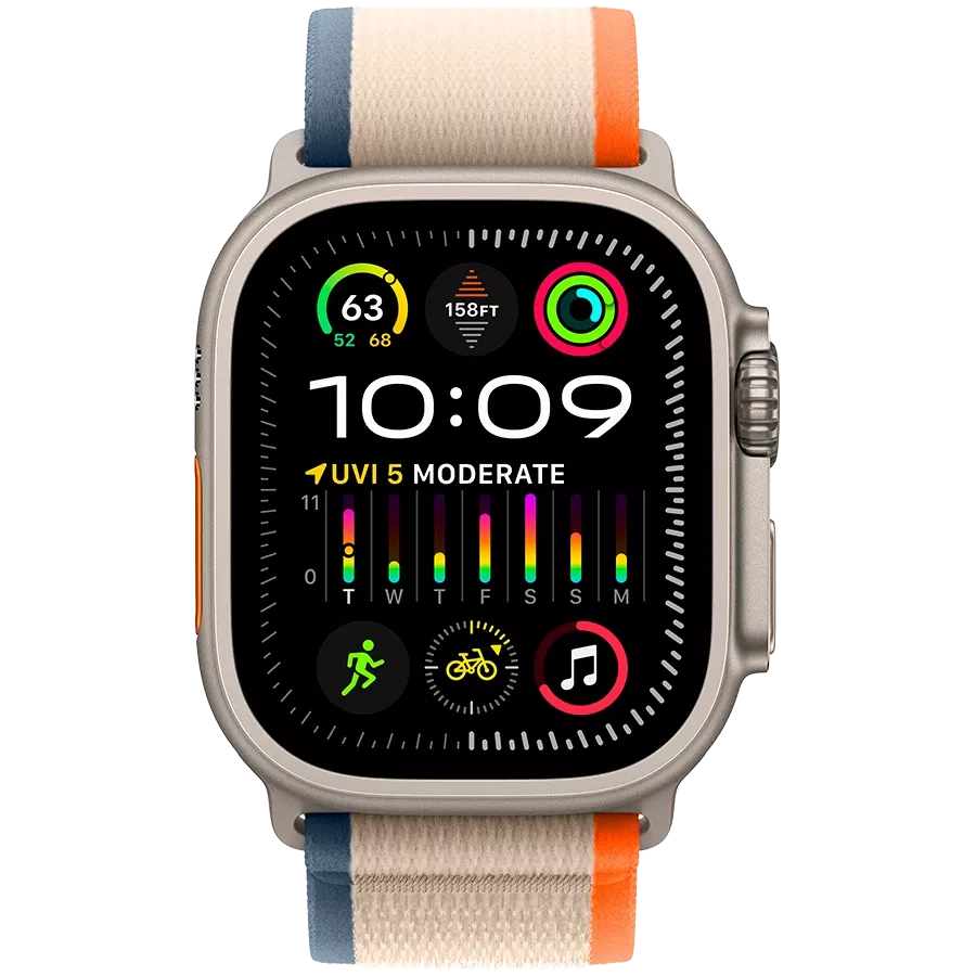 Apple Watch Ultra Series 2 GPS + Cellular, 49մմ, , Orange/Beige Trail Loop, S/M — image №2