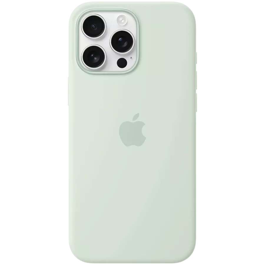 APPLE Чохол силіконовий з MagSafe Aquamarine для iPhone 16 Pro Max — Зображення №1