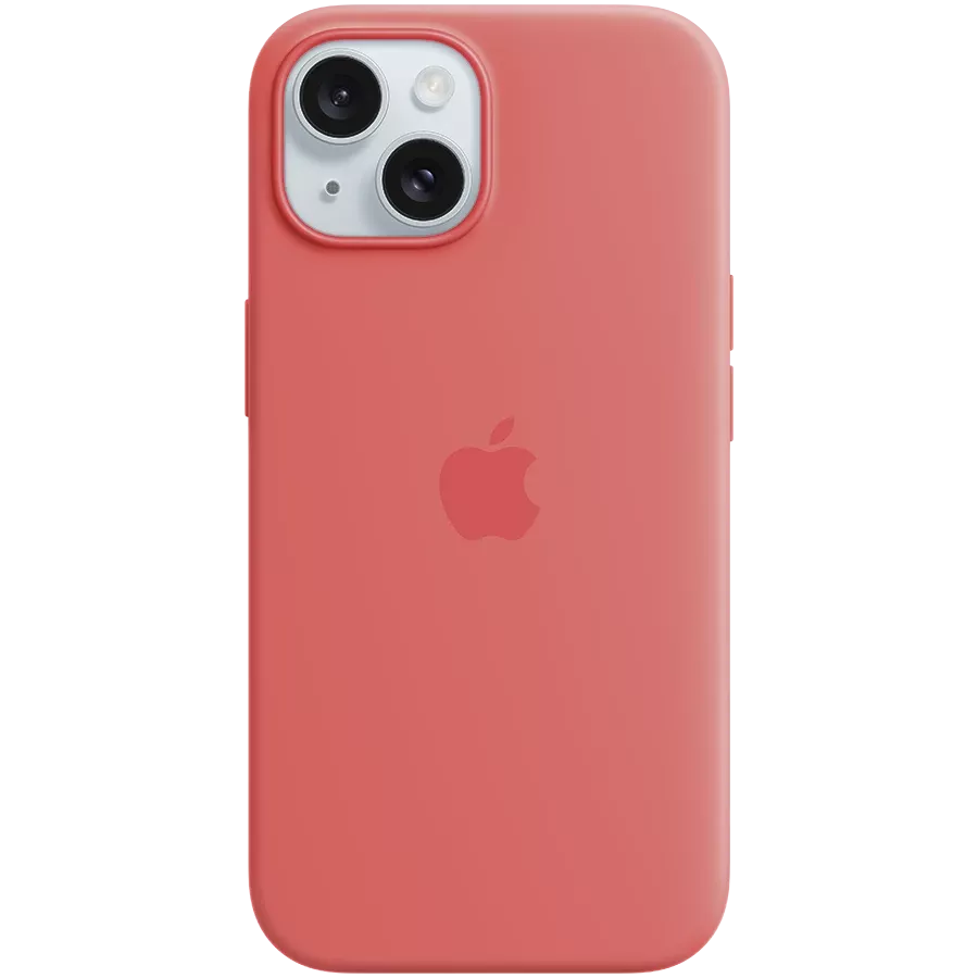 Чехол APPLE силиконовый с MagSafe для iPhone 15, Guava — image №1