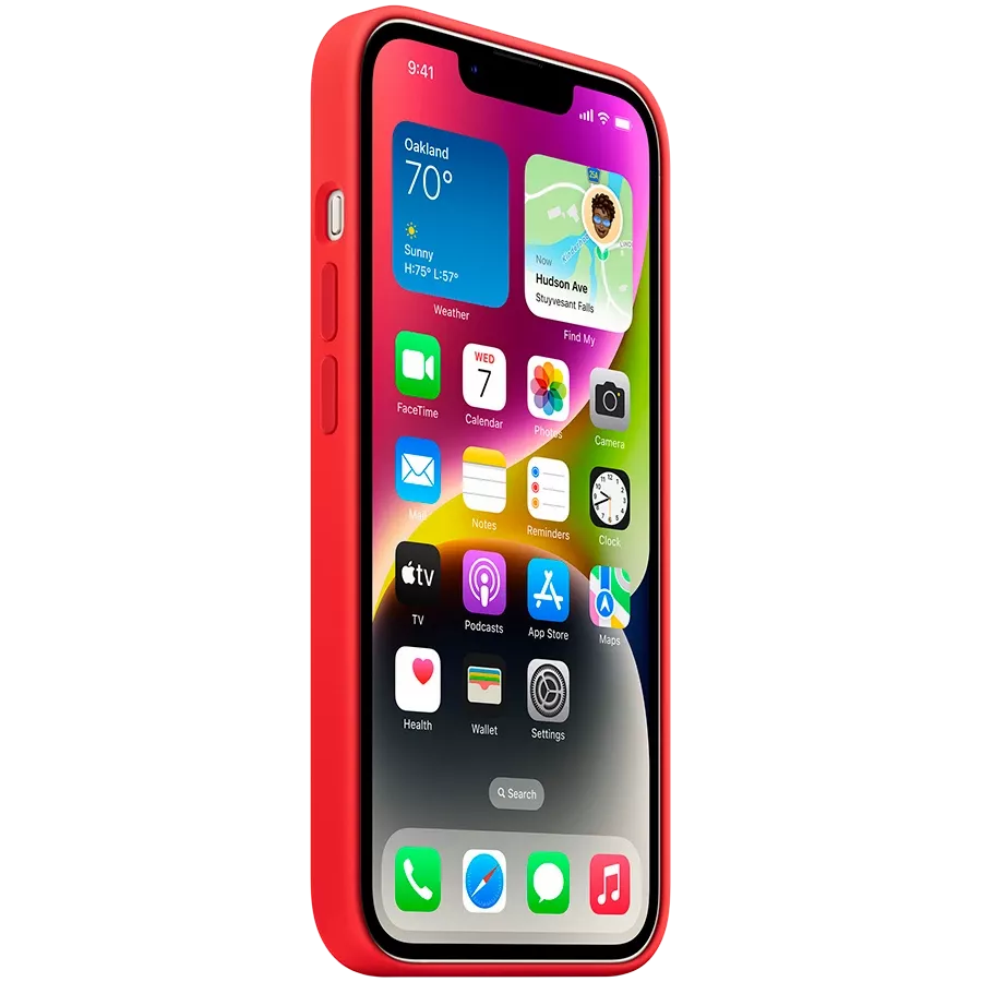 Чехол APPLE силиконовый с MagSafe для iPhone 14, (PRODUCT)RED — image №3