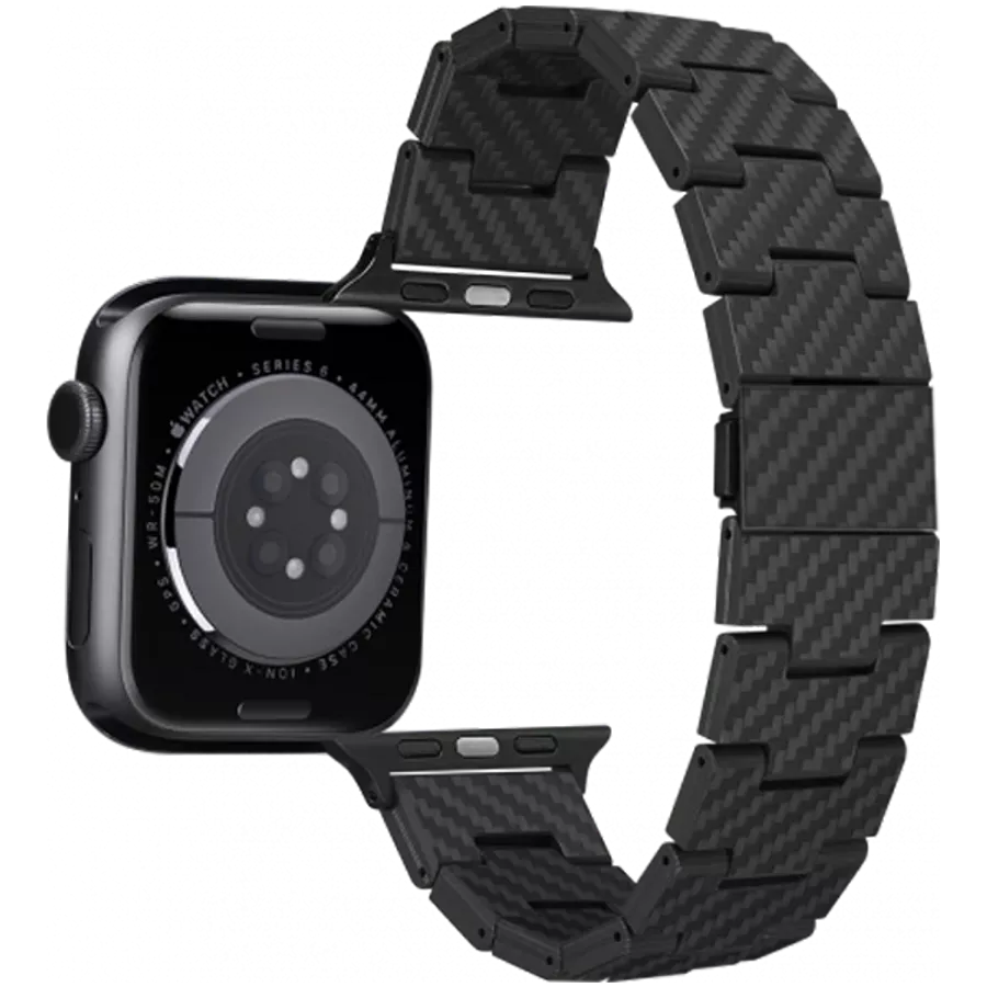 Удлинитель ремешка PITAKA Carbon Fiber, 44/45/49 mm, Retro — image №2