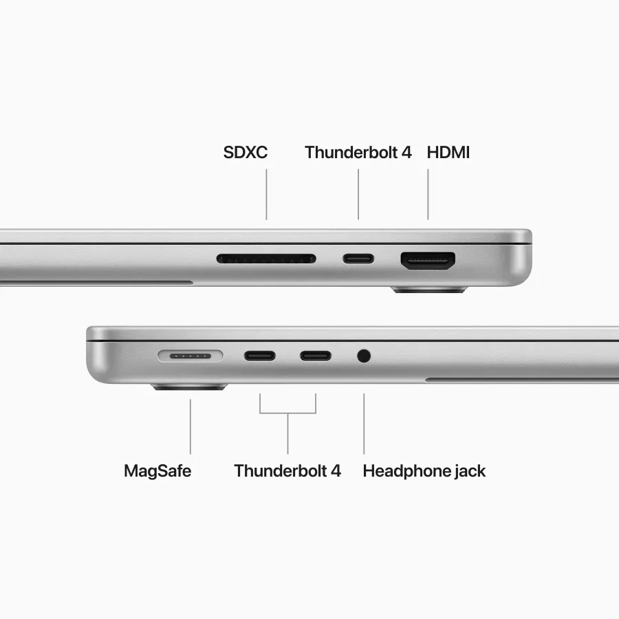 Apple MacBook Pro 14.2"  Apple M3 Max (14C CPU/30C GPU), 36 GB, 1 TB, Silver, 2023 — Image №6