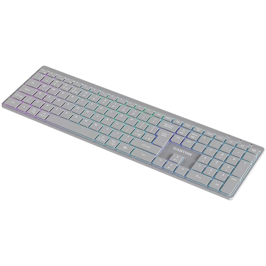 CANYON HKB-W11 Πληκτρολόγιο, Ασύρματο, Γκρι, Ηνωμένο Βασίλειο/US English — Εικών №4