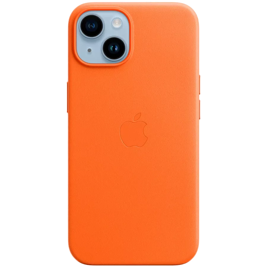 APPLE Leather Case with MagSafe Orange for iPhone 14 — Image №1