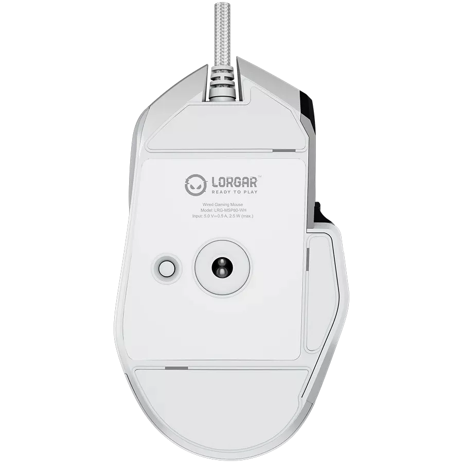 LORGAR MSP80 Ποντίκι παιχνιδιού, Ενσύρματο, Λευκό — Εικών №7