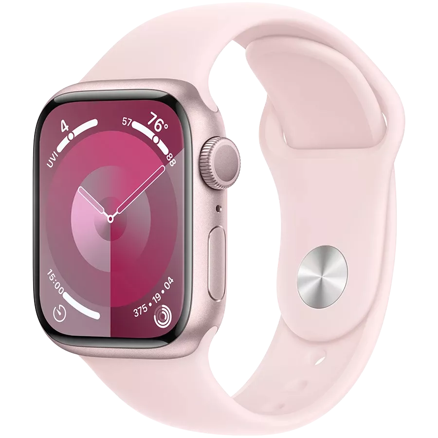 Apple Watch Series 9 GPS 41mm Pink Light Pink Sport Band S M purchase price MR933QI A installments iSpace