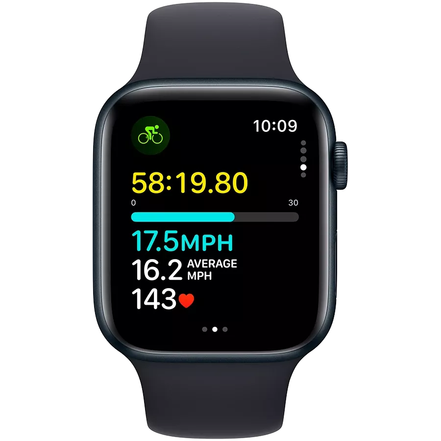 Apple Watch SE GPS Gen.2, 44mm, Midnight Sport Band, M/L — image №6