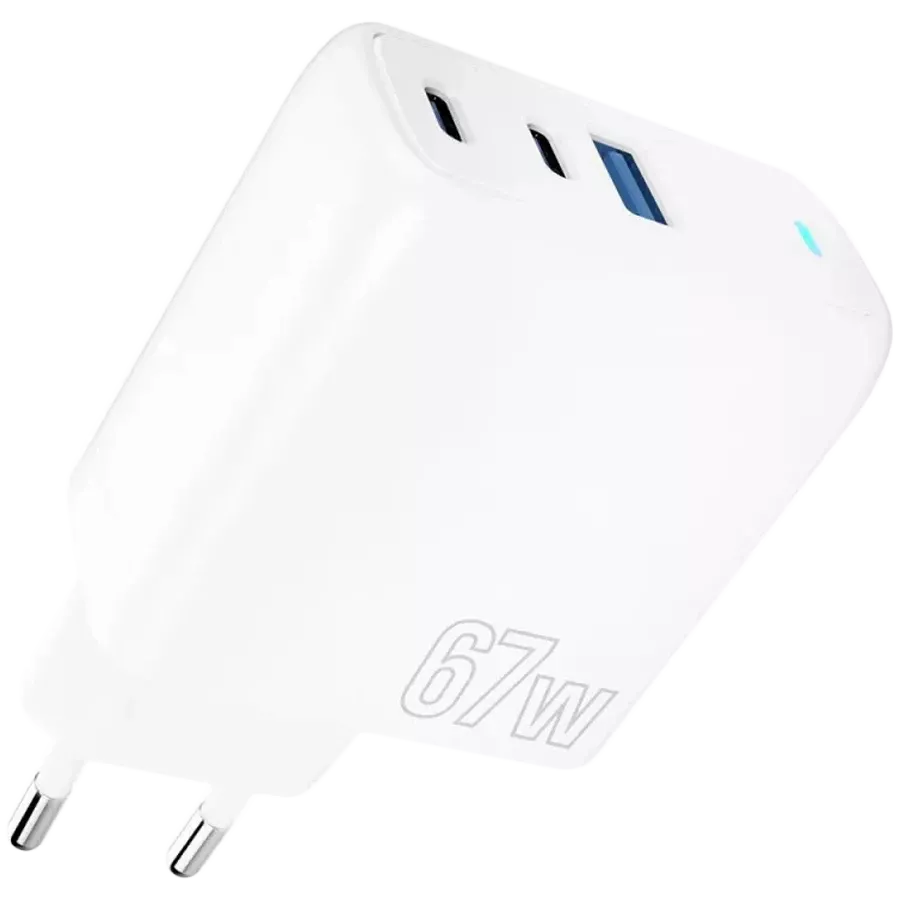 МЗП PROOVE Shot GaN 67W (2Type-C + USB), White — Изображение №1