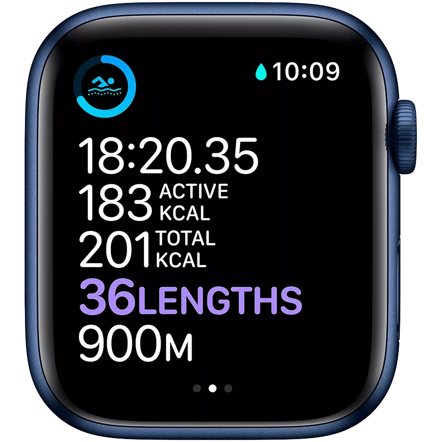 Refurbished Apple Apple Watch Series 6 GPS, 44χιλ., Μπλε, Αθλητικό λουράκι μπλε μαρίν, Grade C — Εικών №5