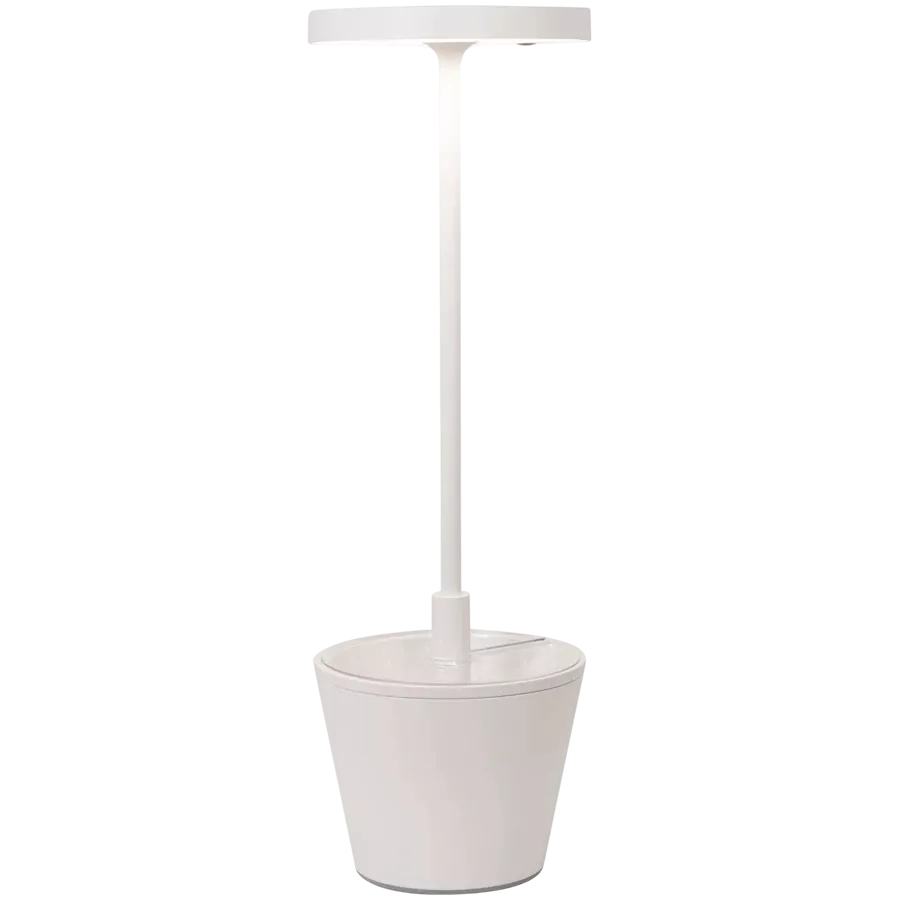 ZAFFERANO POLDINA REVERSO TABLE LAMP 110x350mm. PAINTED MATT WHITE 2.3W LED — Image №1