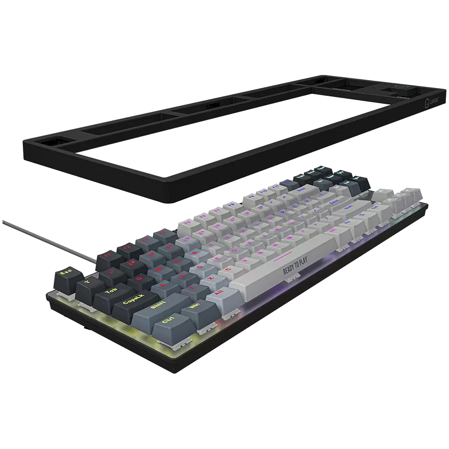 LORGAR Azar 514 TKL Gaming Keyboard, Wired, White, EN — Image №7