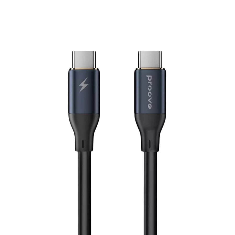 Кабель PROOVE PowerFull Type-C to Type-C 100W (1m) черный — Изображение №1