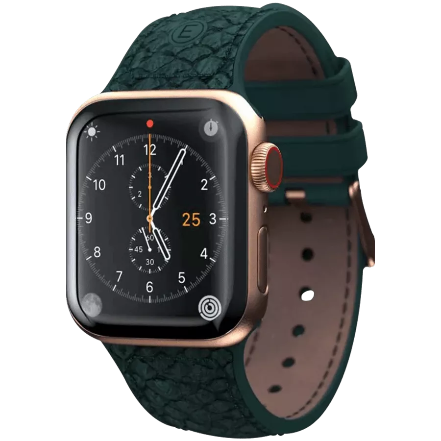 Band NJORD Salmon Leather Strap Dark for Apple Watch 40 41 Salmon Leather Strap Dark Green for Apple Watch 40 41 mm