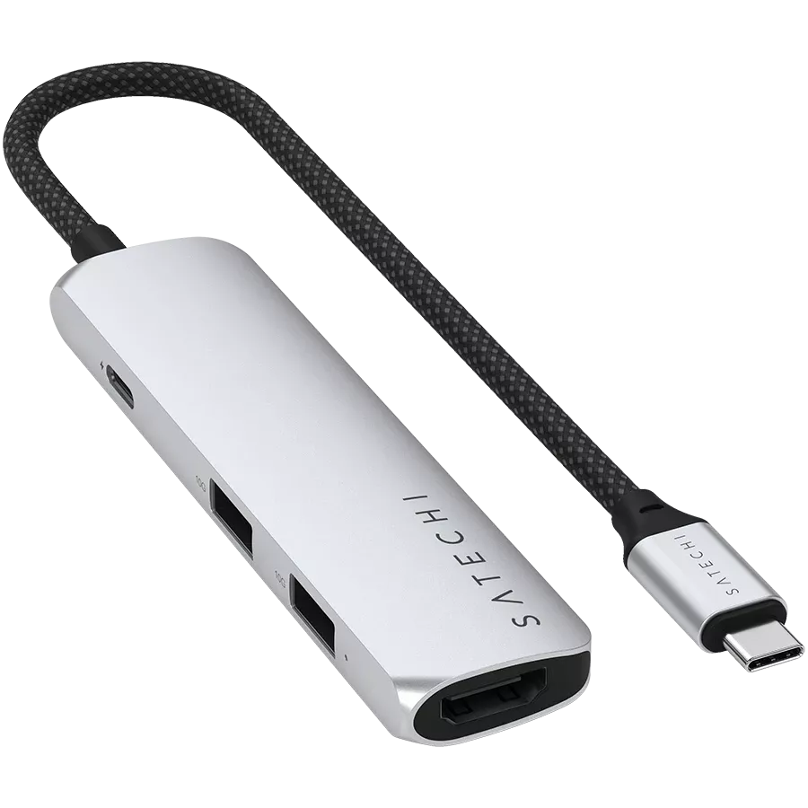 SATECHI  Slim 4 Multiport  Multiport Adapter  Silver — Image №3