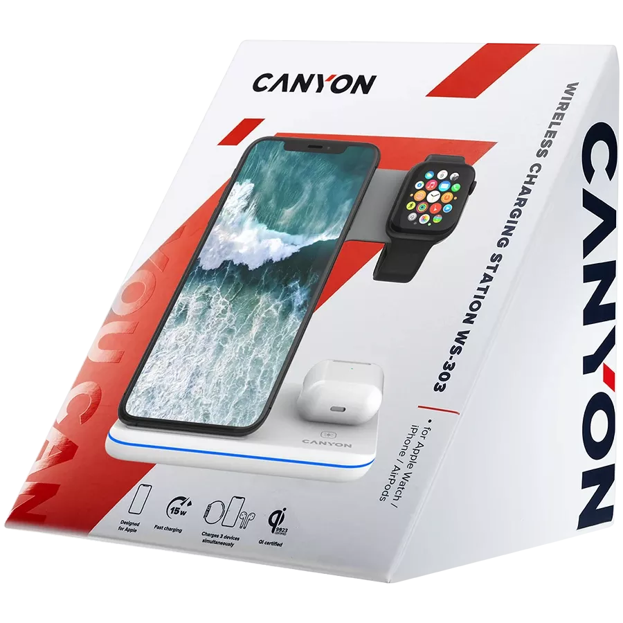 Индукционная зарядка CANYON WS-303, 15 Вт — Изображение №7