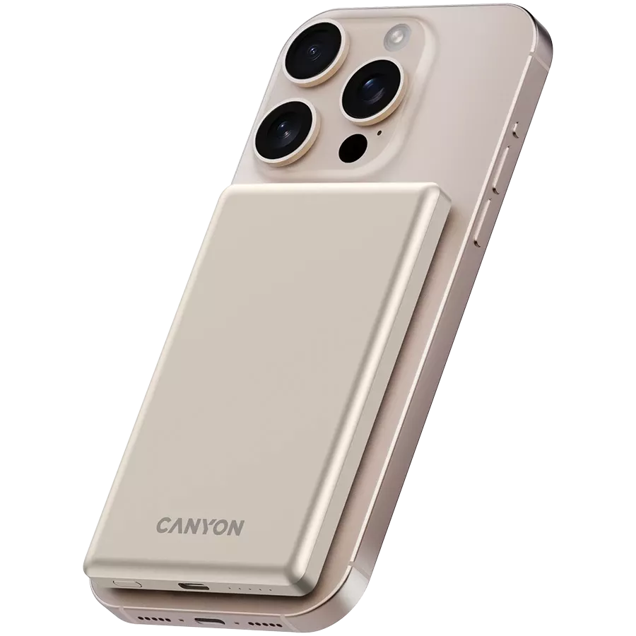 Зарядное устройство CANYON OnPower 505, 5000 мА·ч, Бежевый — image №6