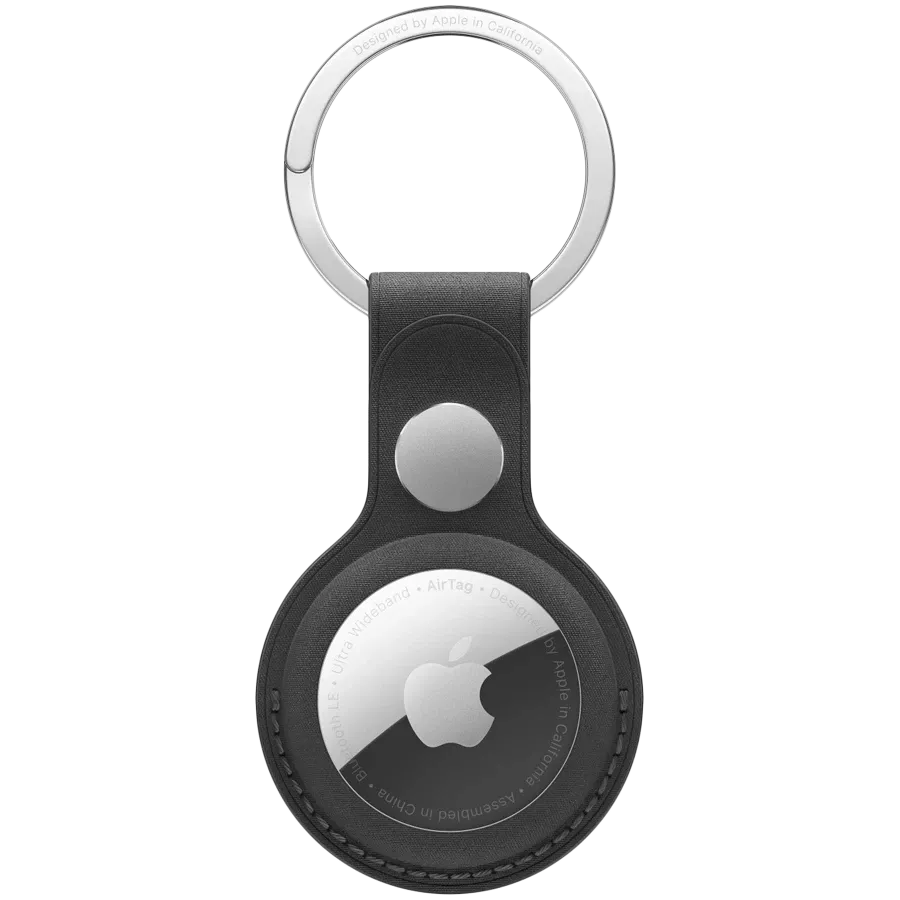 APPLE FineWoven Key Ring за AirTag, Чорний — Зображення №1