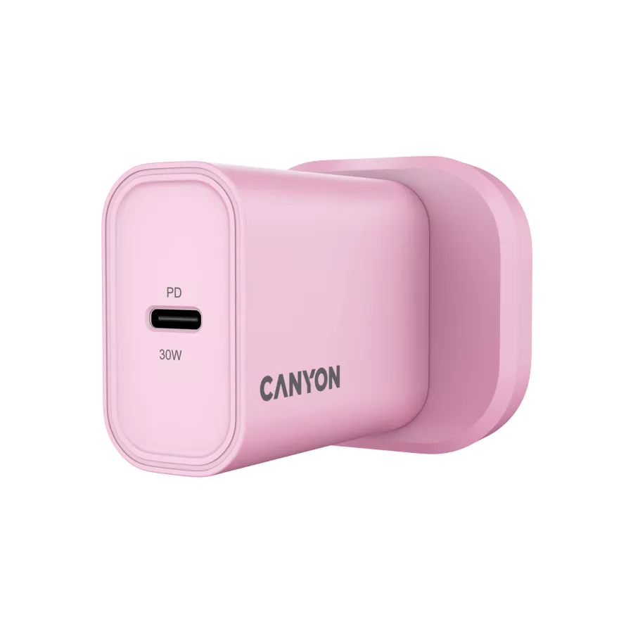 CANYON OnCharge 30CL UK Power Adapter USB-C, 30 W, Pink — Image №2