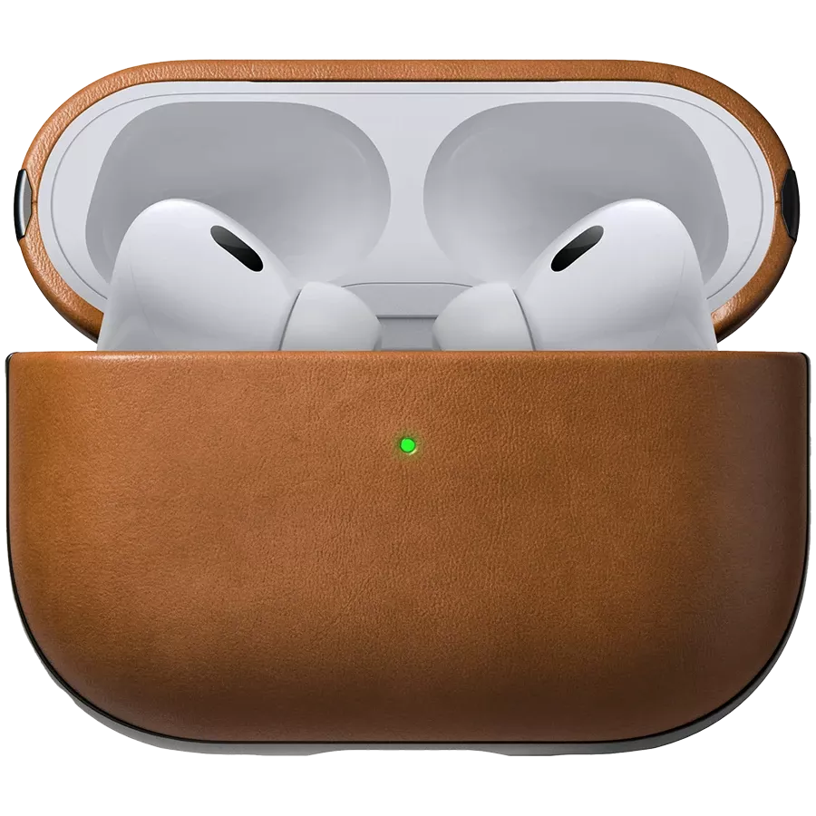 Чехол Nomad Modern Leather English Tan for Airpods Pro 2nd Gen (NM01999485) — Изображение №1