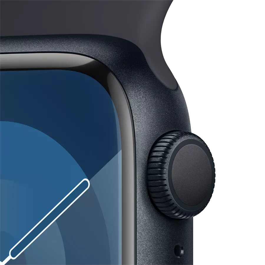 Apple Watch Series 9 GPS, 41mm, Midnight, Midnight Sport Band, S/M — Image №3